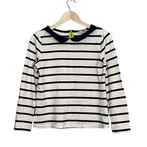 Boden Striped Peter Pan Neckline 100% Cotton Sweater